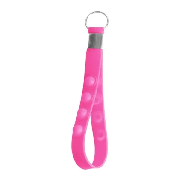 Pop Bubbles Fidget Wrist Strap Keychain Silicone
