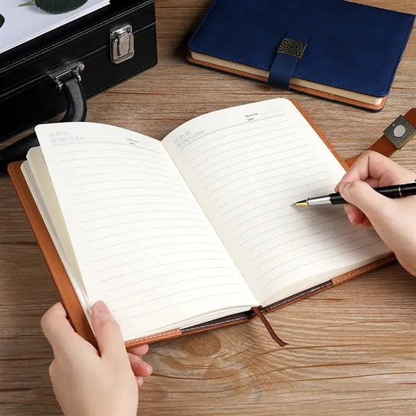 Pu Leather Notebook With Magnetic Buckle