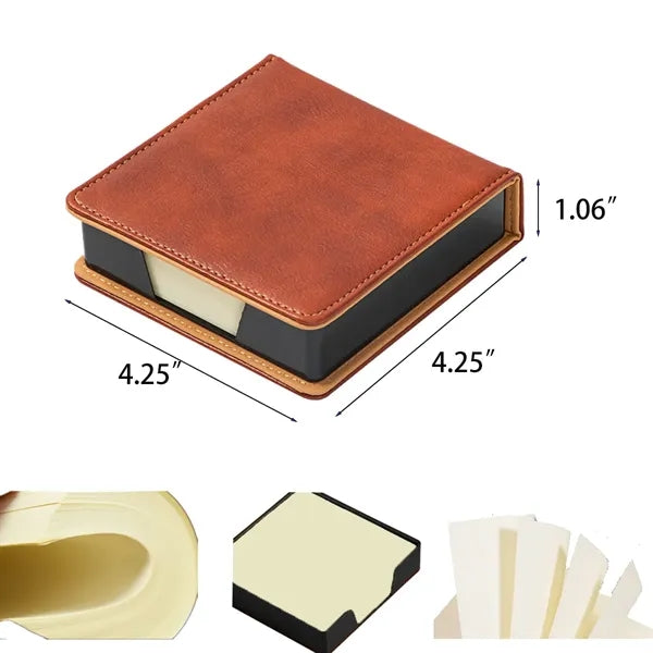 Leather Sticky Note Storage Box