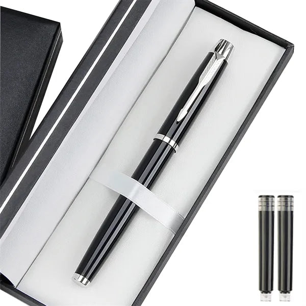 Metal Pen + Gift Box Unique Present Black Ink Luxury Design