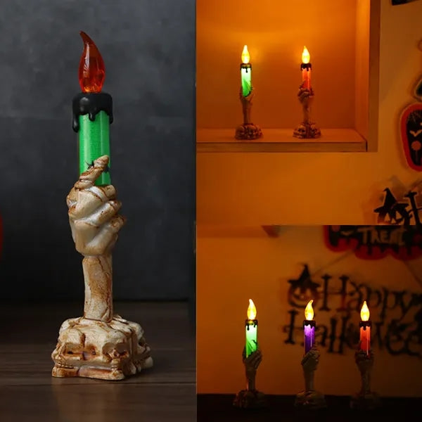 Halloween Skeleton Hand Led Lamp Candle