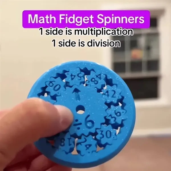 Math Fact Fidget Spinners Keychain