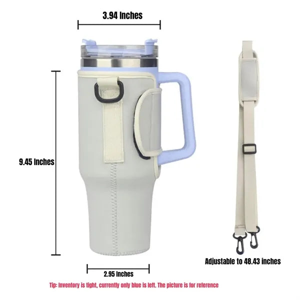 Adjustable Shoulder Strap Tumbler Holder for 40oz Travel Cup