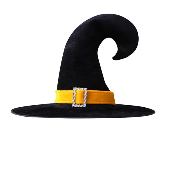 Witch Hat Angle Black Webbing Plus Silver Buckle Halloween