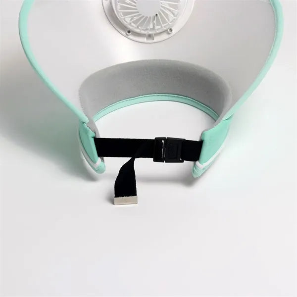 Sun Visor Hat with Fan Adjustable Head Circumference Cap