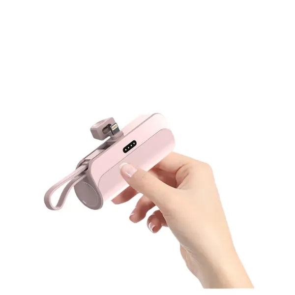 Mini 2000mAh Power Bank with Built in Cables