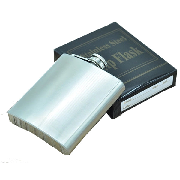 Stainless Steel 6oz Hip Flask Flagon Whiskey Wine Pot Bottle