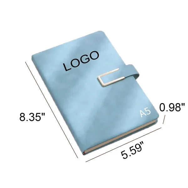 A5 PU Leather-Thickened Paper Notebook with Latch