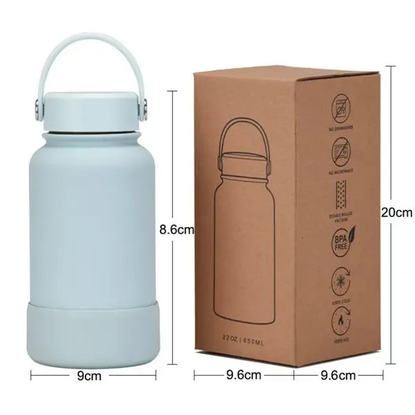22 Oz Insulated Sports Water Bottle with non-slip base