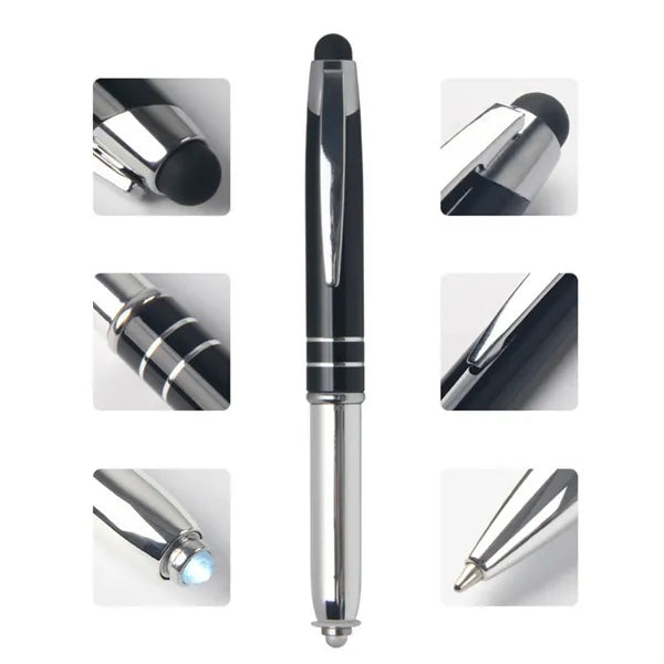 L.E.D. Light & Aluminum Ballpoint Pen
