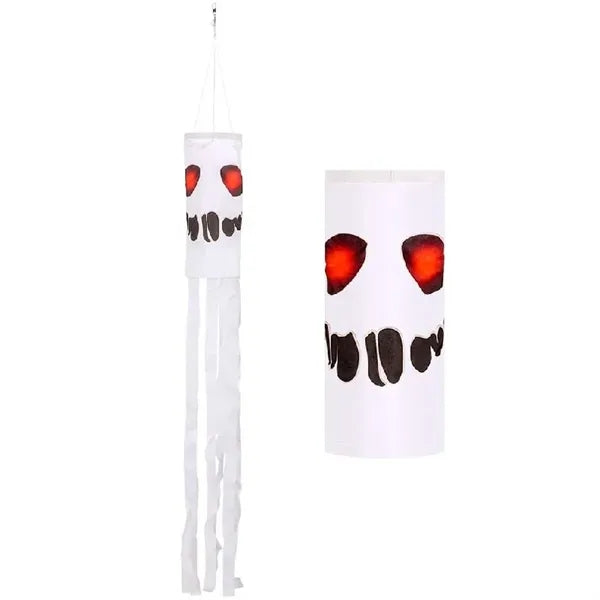 Windpipe Flag Halloween Horror Yard Hanging With Ghosts