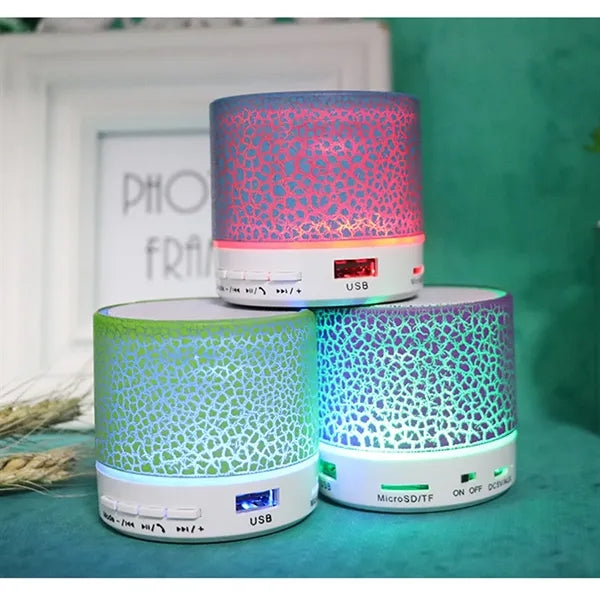 Portable Crack Wireless Mini BT Speaker with LED Light