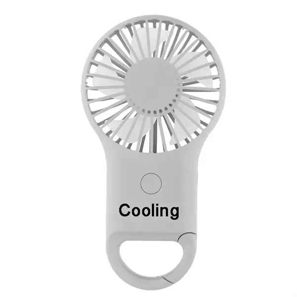 Rechargeable Handheld Fan with Carabiner
