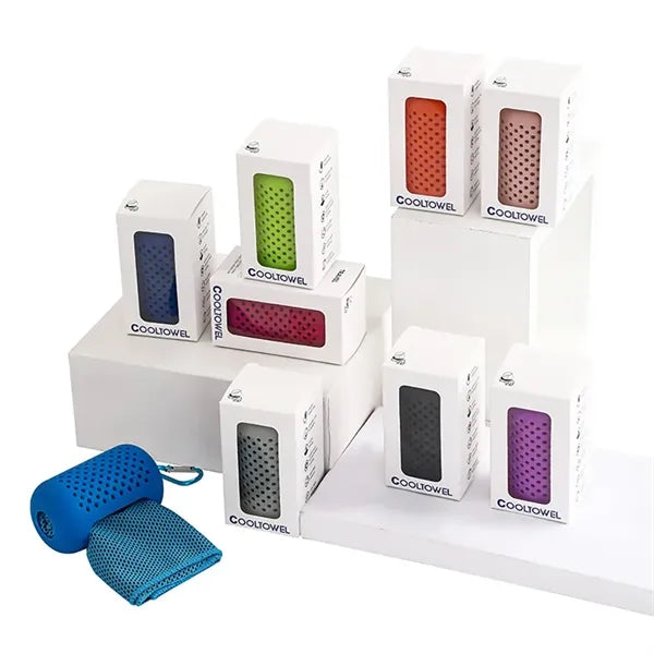 Sports Quick-Drying Cooling Ice Towel with Silicone Case