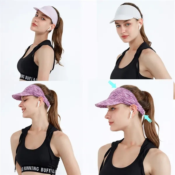2 in 1 Soft Sun Visor Hat Sweat-Resistant Sports Headband