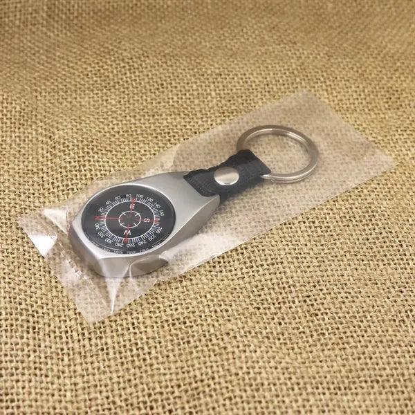 Sturdy Zinc Alloy Compass with Keychain