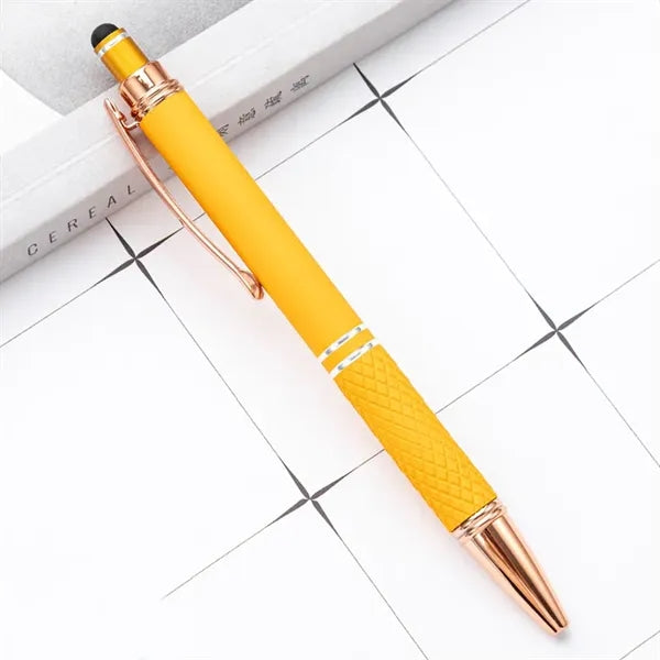 Quilted Grip Softy Metallic Stylus Rose Gold Pen