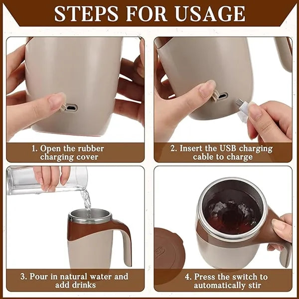 Automatic Magnetic Stirring Coffee Cup Fit Home Office Trave