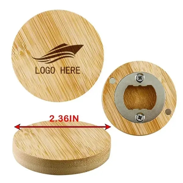 Sustainable Ecomagnet Bamboo Bottle Opener For Customized