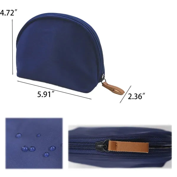 Semi-Circular Waterproof Cosmetic Bag