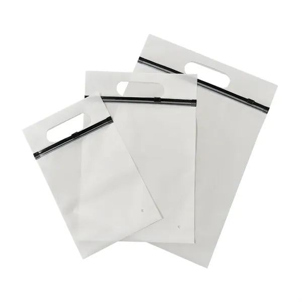 Clear Frosted Zip Lock Tote Bag