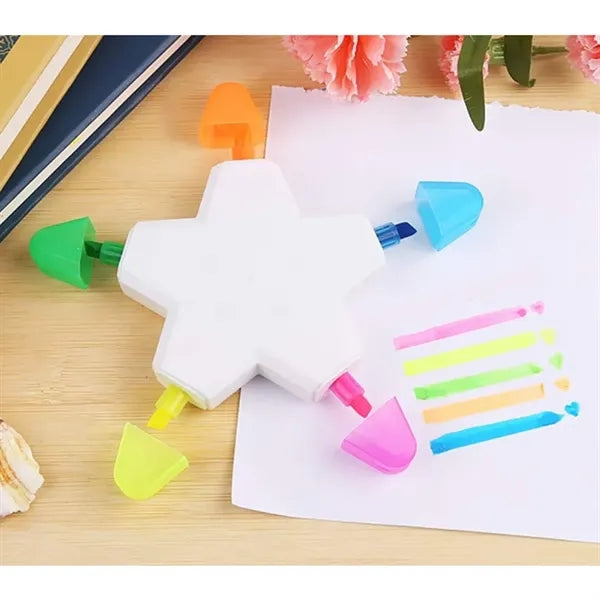 Five-Color Star Highlighter Marker Pen