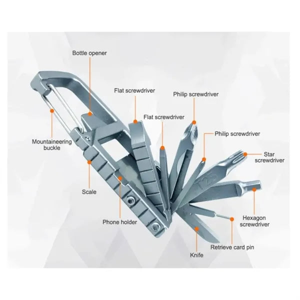 12-in-1 Keychain Multi-Tool