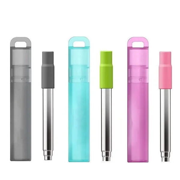 Stainless Steel Telescopic Straw Set