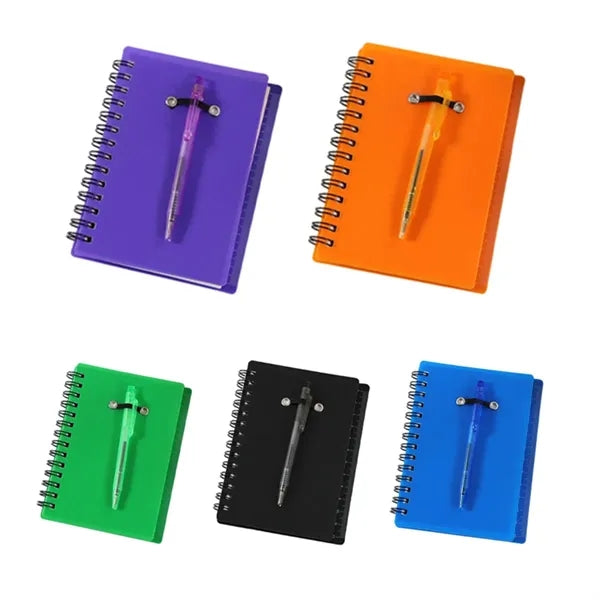 Pocket Spiral Ruler Notebook With Sticky Notes & Pen