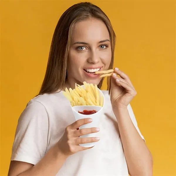 Portable 2 In 1 French Fry Rack with Sauce Cup Holder Set