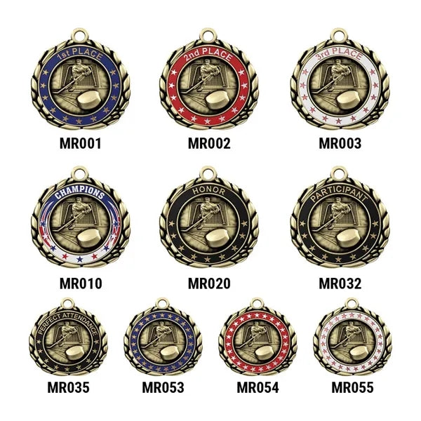 2 1/2" Quali-Craft Hockey Medal