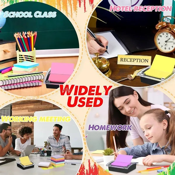 Pop-Up Sticky Note Dispenser With Adhesive