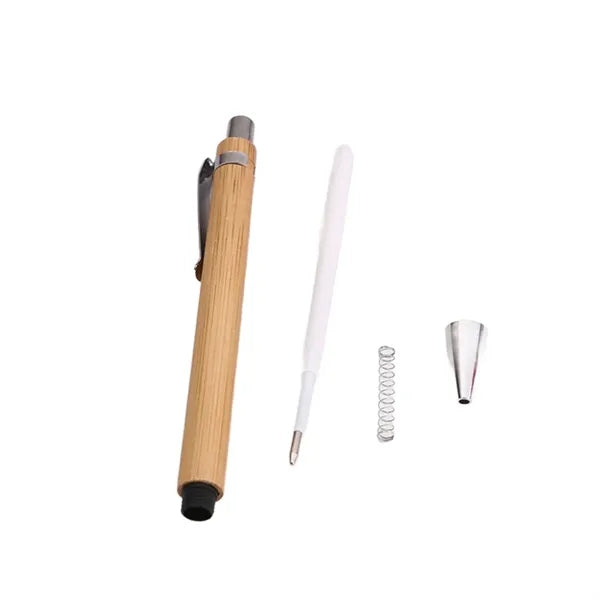 Bamboo Ballpoint Pen Can Be Pressed