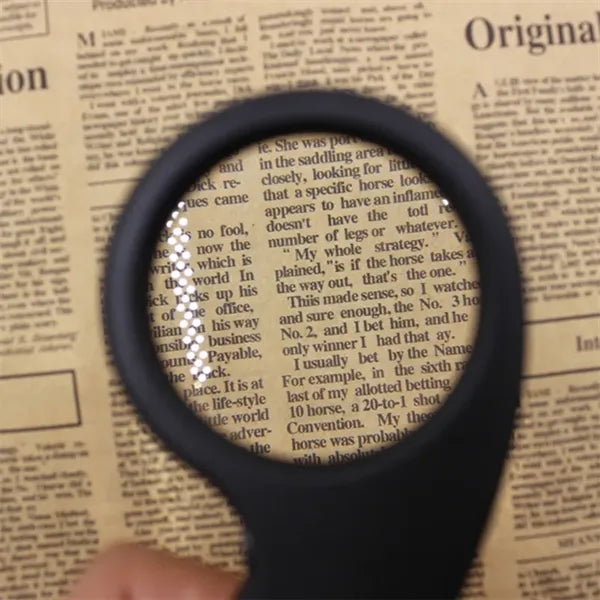Portable Handheld Mini 4X Magnifying Loupe LED Light