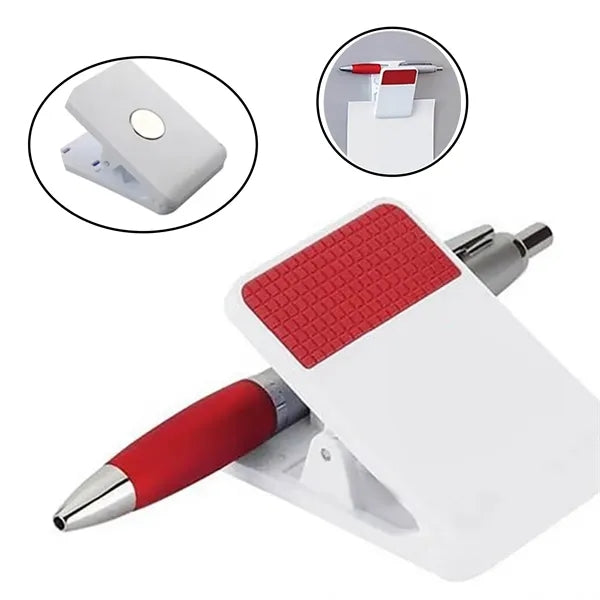 Jumbo Rectangle Magnetic Power Clip with Pen Holder