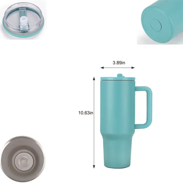 40Oz Stainless Steel Cup Coffee Tumbler with Handle
