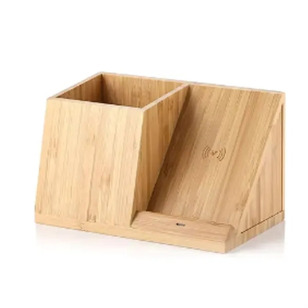 Wood Wireless Charger with Organizer