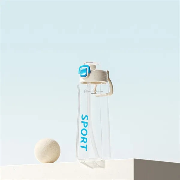 Transparent Handle Portable Plastic Cup with graduated Sport
