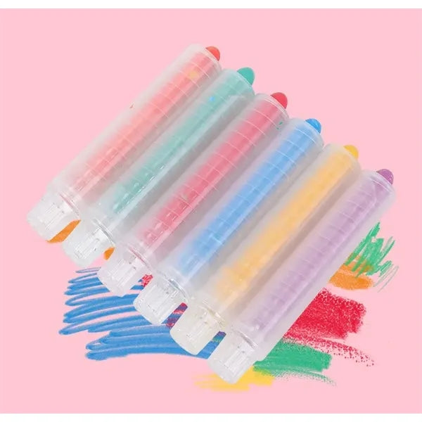6PCS Dustless Chalk Set w/ Pen Sleeve