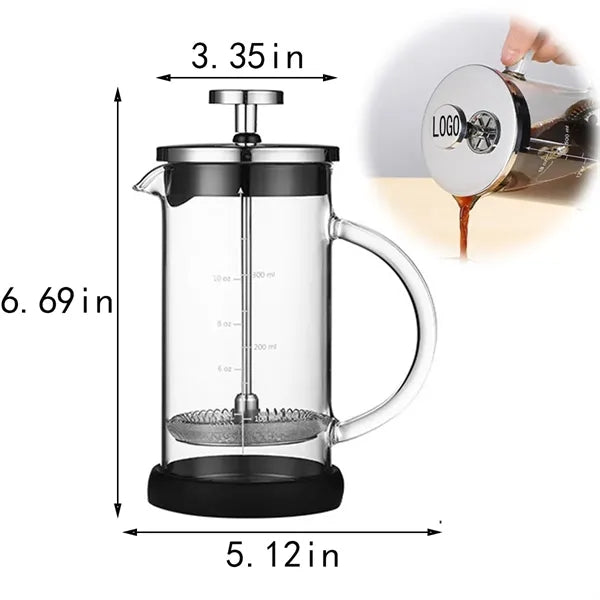 Thickened Anti-Skid Base Glass Coffee Pressing Pot