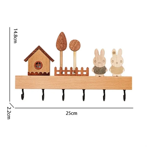 Key Holder Hooks Hanger Rack Wall Mounted