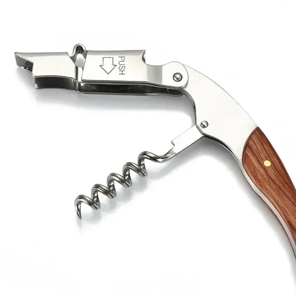 Bottle Opener w/Foil Cutter and Cap Remover for Wine