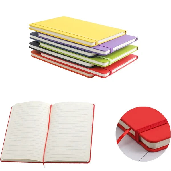 A5 Classic PU Leather Notebook Binding Elastic Strap Book