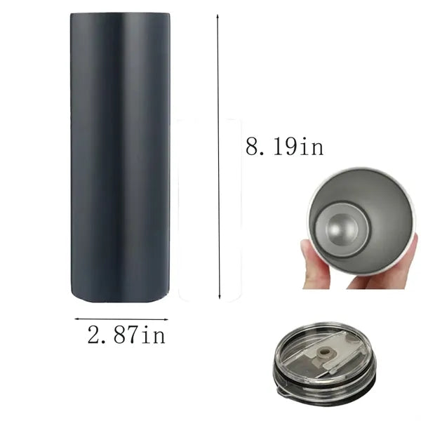 20 oz Straight Tube Ultra-thin Travel Stainless Steel Cup