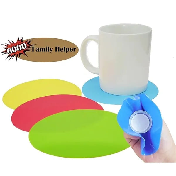 Silicone Cup Mat Glass Coasters Jar Gripper Pads