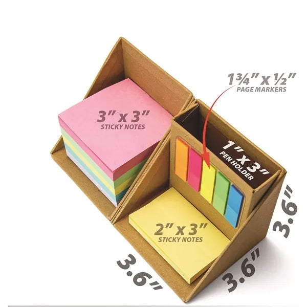 Storage Organizer With Sticky Notes