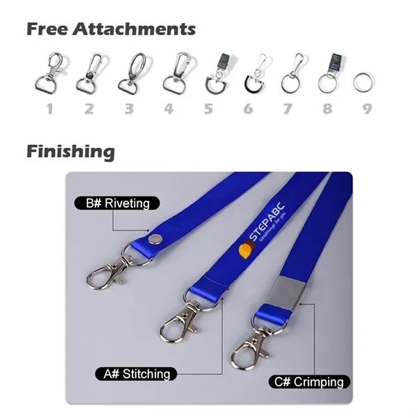 Dye Sublimation Double Ended Lanyard w/ hook