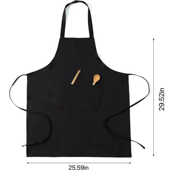 Logo Cotton Chef Cooking Apron With Pocket