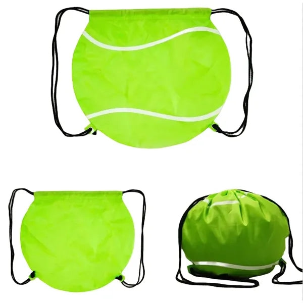 Sportsball Polyester Drawstring Backpack