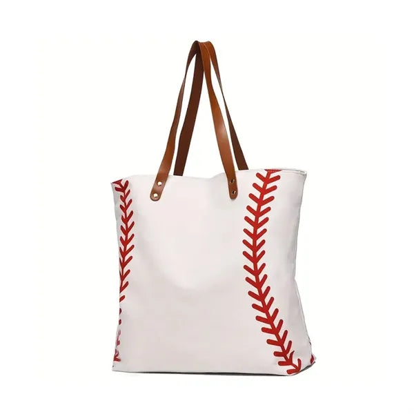 Embroidered Baseball Large Tote Bag Mom's Gift